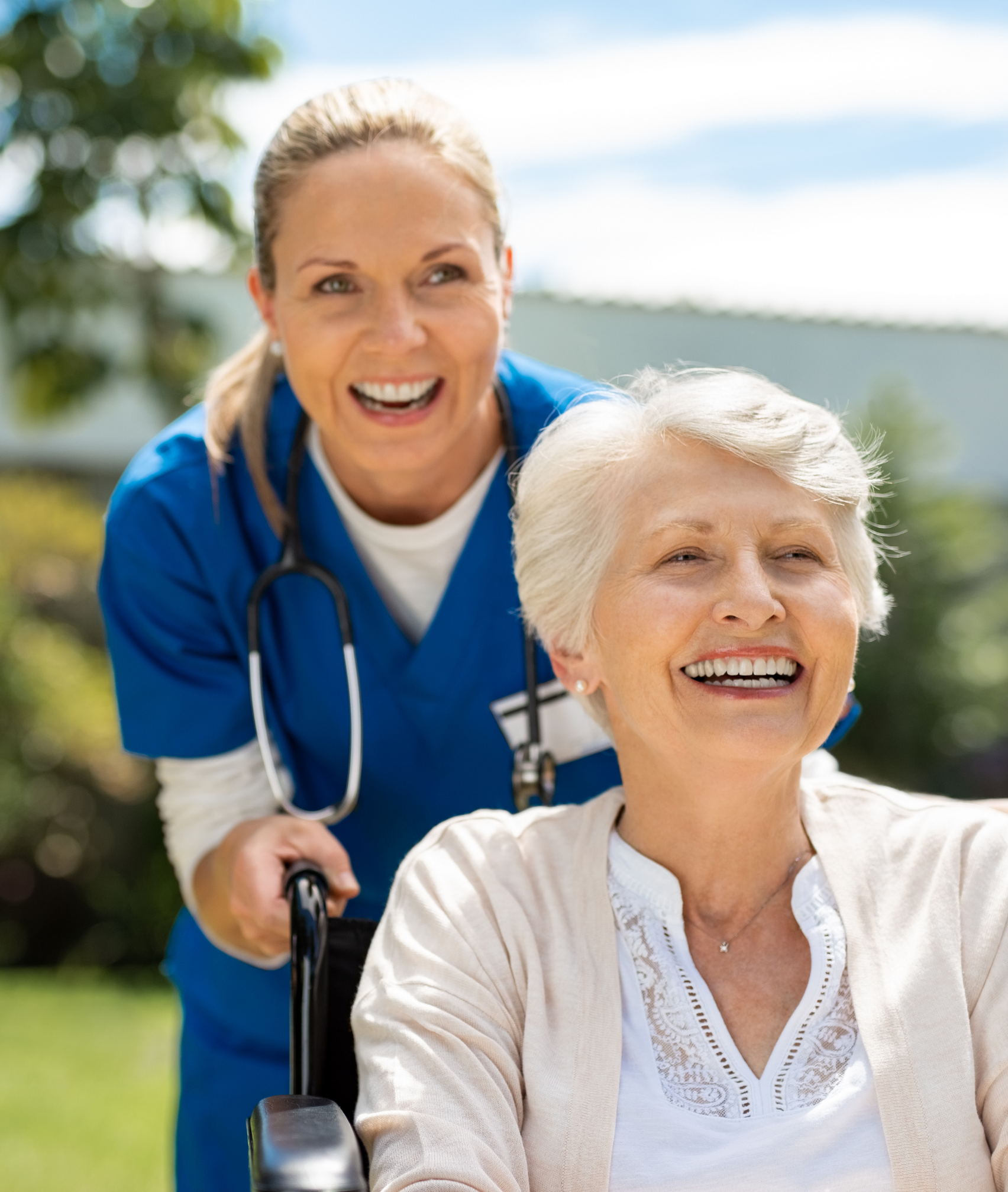 Caregiver from All Around Care helping a senior All Around Care