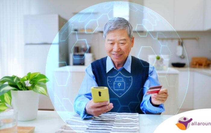 A senior stays safe from scammers