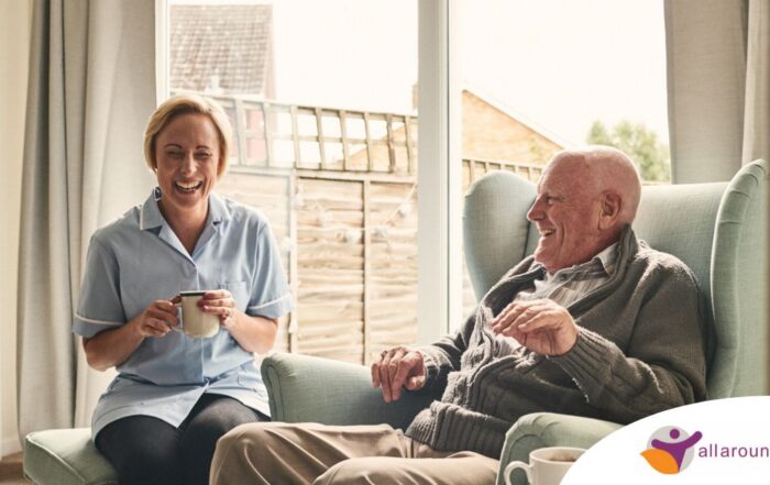 A caregiver provides Memory Care at Home to a senior