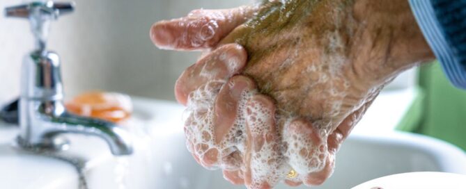Small daily habits like hand washing support infection prevention in seniors.